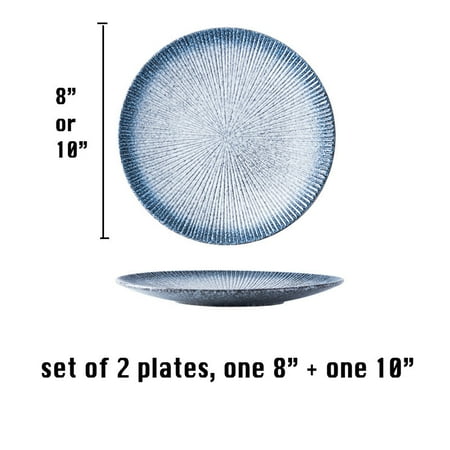 

Plate Set of 2 one small 8 one big 10 Steak Plate