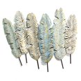 thumbnail image 1 of Stratton Home D?or S11546 Boho Feather Wall D?or, Distressed White/Blue/Green/Gold, 1 of 1