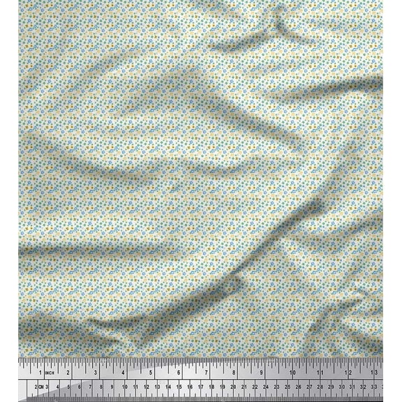 Soimoi Cotton Duck Fabric Floral Shirting Printed Craft Fabric by The Yard 42 Inch Wide