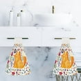 thumbnail image 7 of 1 Pcs Hanging Towels, Dish Towels Amazing Floral Art Fox On Beige Absorbent Hand Towels with Hanging Loop Washcloth for Bathroom Kitchen, 7 of 7