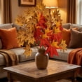 thumbnail image 6 of Qocolcyl Small Artificial Orange Maple Leaf Tree,Fall Halloween Harvest Front Porch Tabletop Decor,Farmhouse Outdoor Entryway Patio Thanksgiving Holiday Seasonal Ornament, 6 of 6