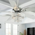 thumbnail image 3 of Parrot Uncle 52 Inch Ceiling Fan with Lights, Remote Control, Crystal Chandelier, Chrome, Reversible Motor, 3 of 14