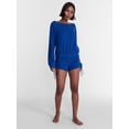 thumbnail image 2 of No Boundaries Waffle Knit Sleep Top, Women’s and Women’s Plus XS-2X, 2 of 5