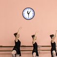 thumbnail image 1 of Reloj de pared redondo decorativo de 12 pulgadas con temática de ballet, reloj colgante silencioso, adorno para cafetería, bar, baño, hogar, escuela,, 1 of 10
