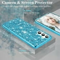 thumbnail image 3 of ShellTech Compatible with Samsung Galaxy A25 Case,Shockproof Glitter Case Bling Sparkly Soft TPU and PC Silicone Shiny Girl Women Thin Protective Cover for Galaxy S23 FE,Blue, 3 of 5