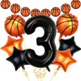thumbnail image 1 of Globos con números de baloncesto de 40 pulgadas para decoración de fiesta de tercer cumpleaños, 1 of 6