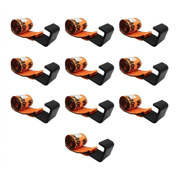 (10 Pack) 4" x5' Orange Roll Off Winch Strap for Container w/Large Flat Hook - 5400 lbs WLL High abrasion Trailer Heavy Duty Roll Off Strap for Safe Cargo Securement