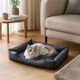 thumbnail image 6 of Linnome Cozy Oxford Cloth Pet Bed Water-Repellent Warm - All-Season Non-Stick Hair Cat Dog Bed with Grip Dots - Waterproof Fabric Pet Cushion for Indoor Small Cats Dogs, 6 of 7