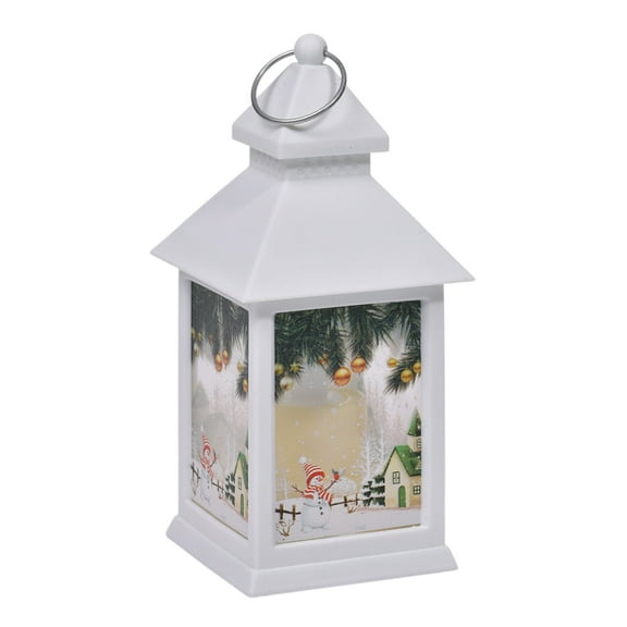 Christmas Snow Lights, Indoor Christmas Decorations, Battery Powered Multicolor Snow Globe Lantern with Handle, Portable LED Light for Holiday Parties and Dining Table Decor