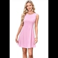 thumbnail image 2 of Vestido Mini de Fiesta con Cuello Redondo y Mangas , Color Rosa M, 2 of 6