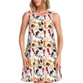 thumbnail image 1 of Easygdp Cute Cats para Vestido Transpirable de Mujer, Vestido Suelto de Manga Corta con Pliegues y Bolsillos para el Verano, 1 of 7