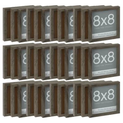 12 Packs: 3 ct. (36 total) Gray 8" x 8" Shadow Boxes - Fundamentals by Studio Decor
