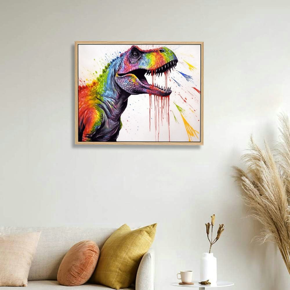 JRXY Watercolor Dinosaur Canvas Wall Art Home Decoration Canvas Printing Posters Artwork Art Printed Picture Gifts Home Decor Living Room Bedroom Picture 2