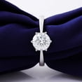 thumbnail image 2 of Oryn Jewelry 14K White Gold Plated Moissanite Ring - 2 Ct Round Brilliant Cut Moissanite Rings - Women's Solo Stone Wedding Ring - Simple Solitaire Engagement Band, 2 of 5
