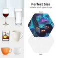 thumbnail image 6 of Honeii Cute Fuzzy Fantasy Creatures Print Leather Coaster Set of 4, Ideal for Safeguarding Your Furniture from Drinks Spills and Effortless Cleanup-Hexagon, 6 of 6