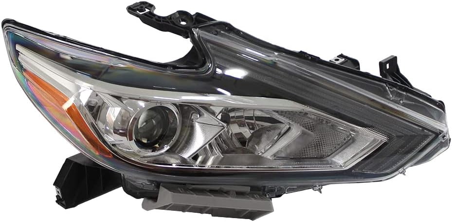 Halogen Headlight Headlamp w/Chrome Housing Black Beze Compatible with 2016 2017 2018 Nissan Altima NI2502247 260609HS0A Left Driver Side LH