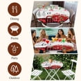 thumbnail image 7 of Valentine's Day Round Tablecloth, Fitted Table Cover with Elastic for 36"-44" Round Tables, Red Plaid Truck Roses Love Leaves Wood Table Cloth Outdoor Indoor Dinning Party Waterproof Tablecloths, 7 of 7