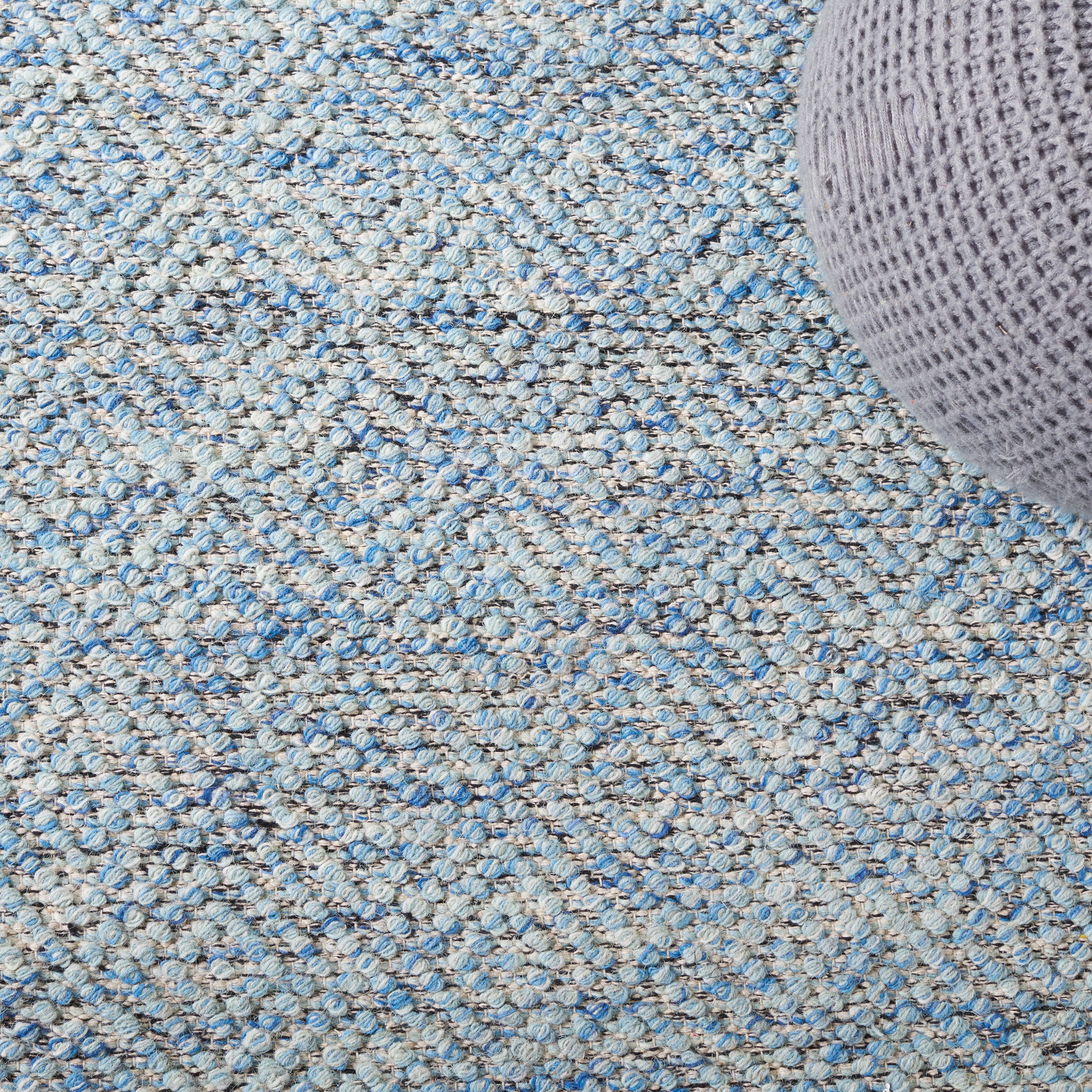 SAFAVIEH Natura Eanna Geometric Area Rug, Blue, 7' x 7' Round