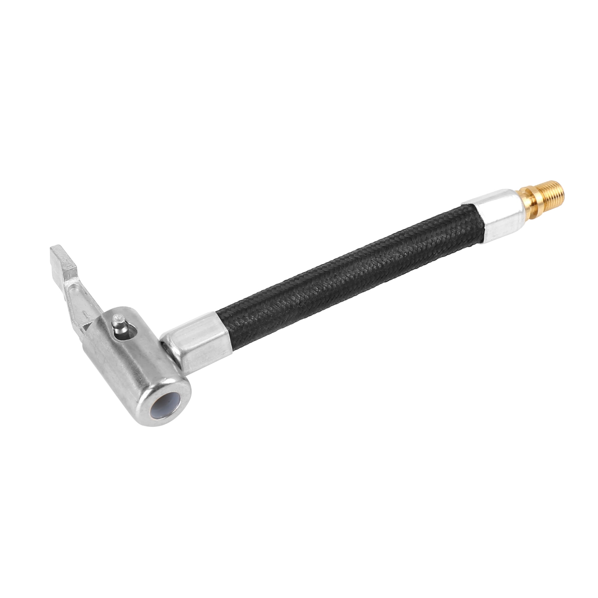 10cm Car Tire Valve Connect Pipe Air Chuck Inflator Pump Extension Hose Adapter Black