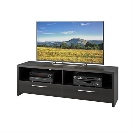 CorLiving - Fernbrook TV Stand with Drawers, for TVs up to 75" - Black Faux Wood Grain