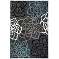 thumbnail image 2 of Tapis Moderne Contemporain de Zone Grise de Fleurs 3'3" x 5'3", 2 of 2