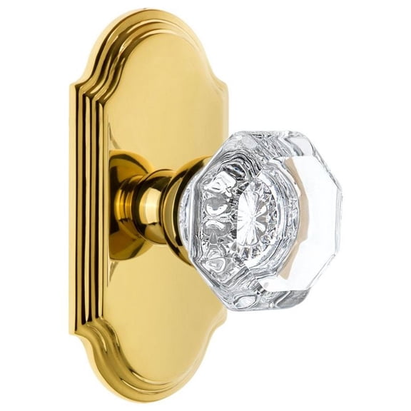 Grandeur Arcchm_Sd_Na Arc Solid Brass Rose Single Dummy Door Knob - Brass