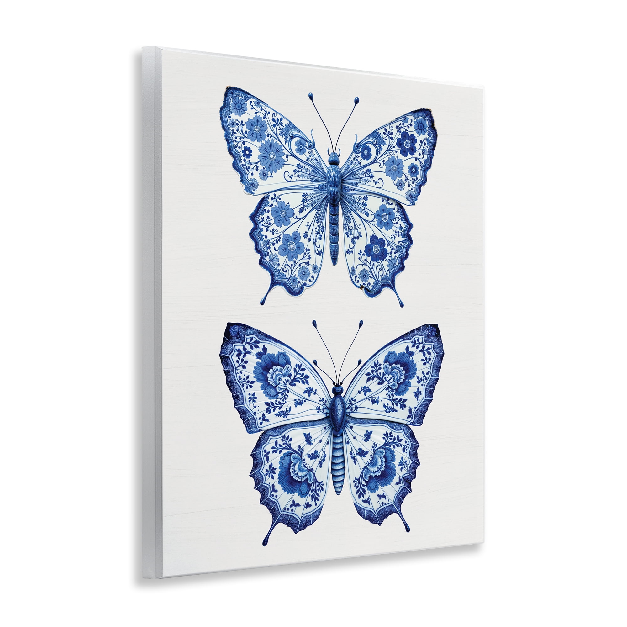 Ornate Toile Pattern Butterflies Wall Plaque Art, design by Lettered and Lined