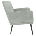 thumbnail image 2 of vidaXL Bench Light Grey 108x79x79 cm Velvet, 2 of 5