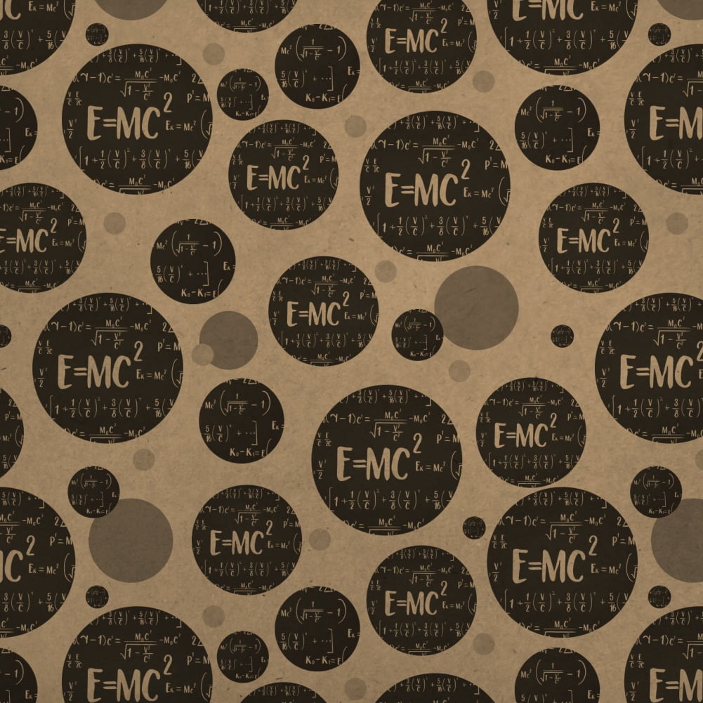 E=MC 2 Energy Mass Equation Albert Einstein Theory of Special Relativity Math Premium Kraft Gift Wrap Wrapping Paper Roll