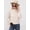 White-01, variant on VENUZOR Women's 2024 Fall Crew Neck Batwing Long Sleeve Sweaters Oversized Ribbed Side Slit Knit Pullover Tops