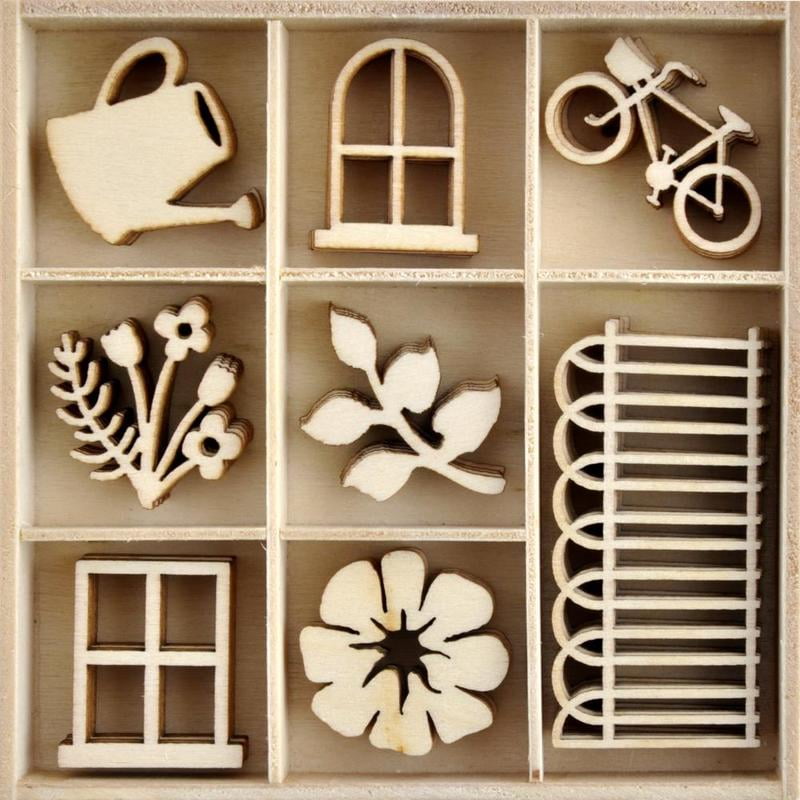 Flower Shoppe Mini Wood Embellishments KaiserCraft