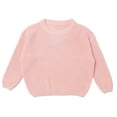thumbnail image 2 of Cethrio Girls Pullover Sweaters Size 7-8T, Crew Neck Knitting Cotton Casual Stretch Fall Winter Tops Pink, 2 of 4