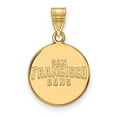 thumbnail image 2 of Sterling Silver w/ 14K Yellow Gold-Plated LogoArt Official Licensed Collegiate University of San Francisco (USF) Medium Disc Pendant, 2 of 4