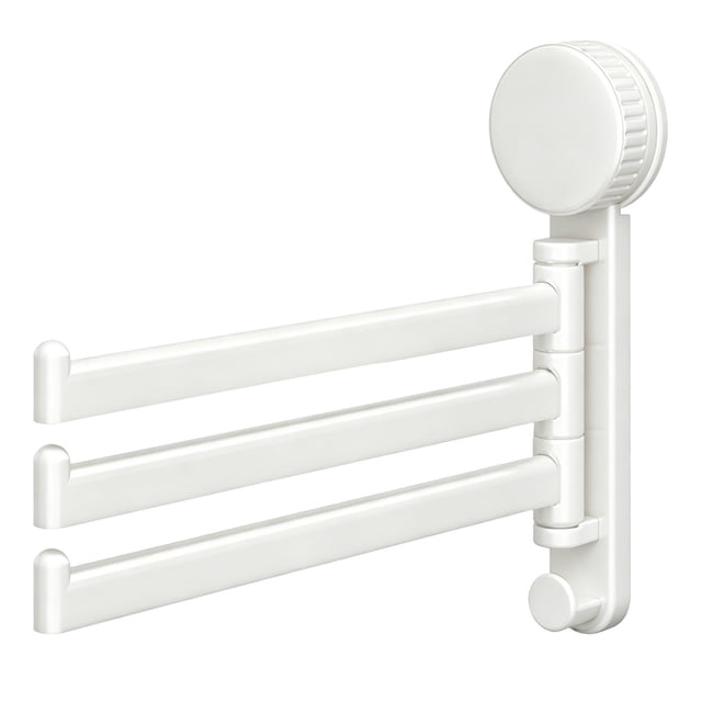 SIfdSeng Get it Fast 3 Arms Towel Rack with Suction Cup No Drill Easy Install Wall Mounted Bathroom Towel Rack 180 ° Rotation Space Saving Towel Bar for Bath Kitchen