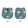 thumbnail image 3 of Balery Flamingo Pantalones cortos deportivos para mujer con forro y dos bolsillos, elásticos, para entrenamiento, gimnasio, yoga-Large, 3 of 7