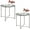 Grey, variant on End Table 2 PCS Metal Side Table Black Round Folding Tray Cyan Sofa Small Accent Fold-able Table, Round End Table Tray, Next to Sofa Table, Snack Table for Living Room and Bed Room