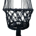 thumbnail image 3 of Northlight 43" Lattice Pattern Macrame Indoor Planter Hanger - Black, 3 of 6