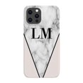 thumbnail image 1 of Personalised Pink x Grey Marble iPhone 12 Pro Case,iPhone 16 Plus, 1 of 3