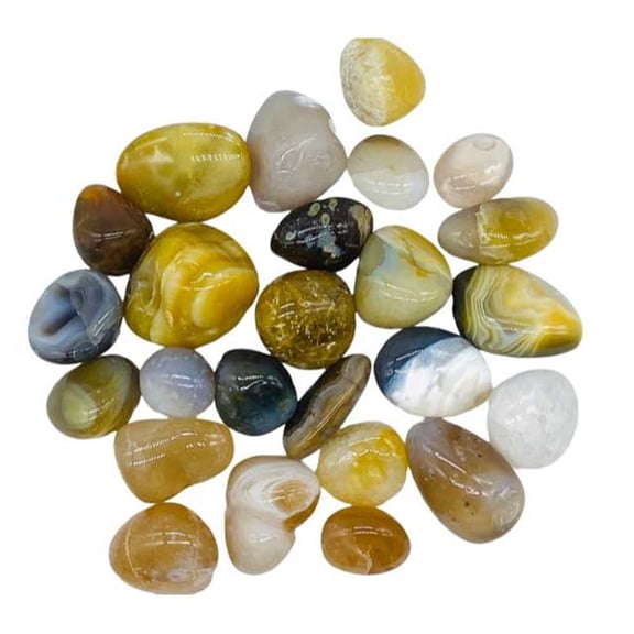 Natural Tumbled Agate Stones - Multicolor - 1 lb - Unique Energy Enhancer