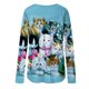 thumbnail image 5 of Camiseta suelta estampada a la moda para mujer, blusa de manga larga, cuello redondo, camisetas informales Pompotops  FGAJ5724, 5 of 6