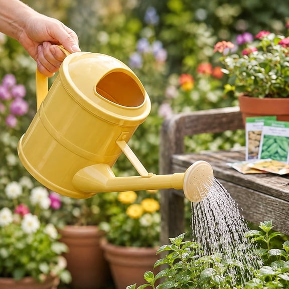 Large Watering Can for Plants, Indoor and Outdoor with Long Spout and Spray Head