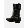 thumbnail image 3 of Equine Studded Embroidery Cowboy Boots, 3 of 5