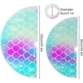 thumbnail image 3 of FMSHPON Kawaii Mermaid Rainbow Scales Xmas Christmas Tree Skirt Stand Mat for Holiday Party Decoration Indoor Outdoor 48 inches, 3 of 6