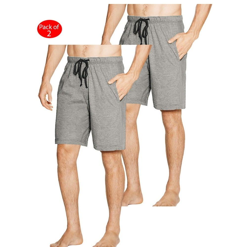 Hanes Hanes Men's Jersey Lounge Drawstring Shorts with Logo Waistband