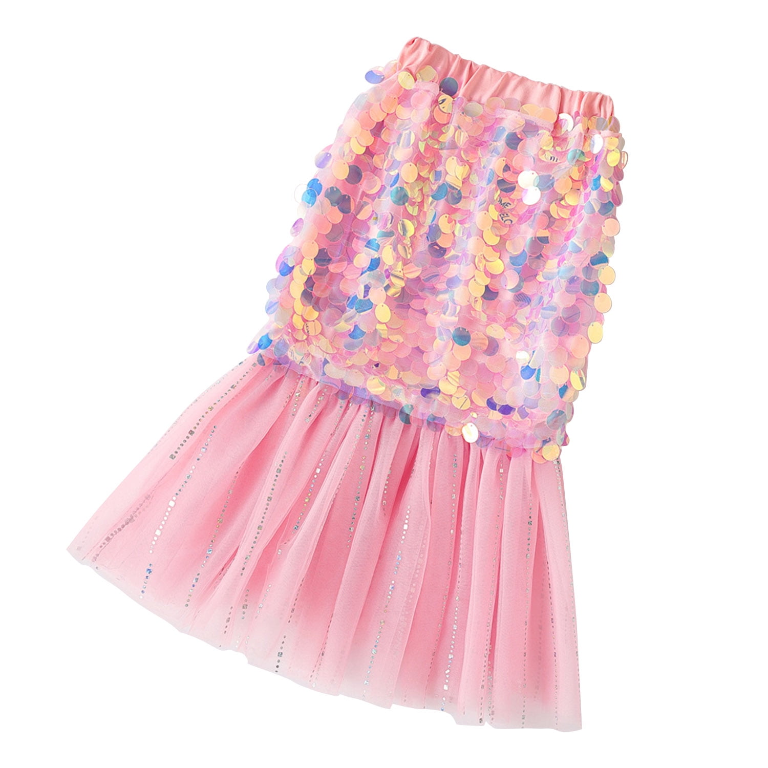 Little Girls & Big Girls Sequins Mermaid Skirt Q796 Sizes 2-14 ...