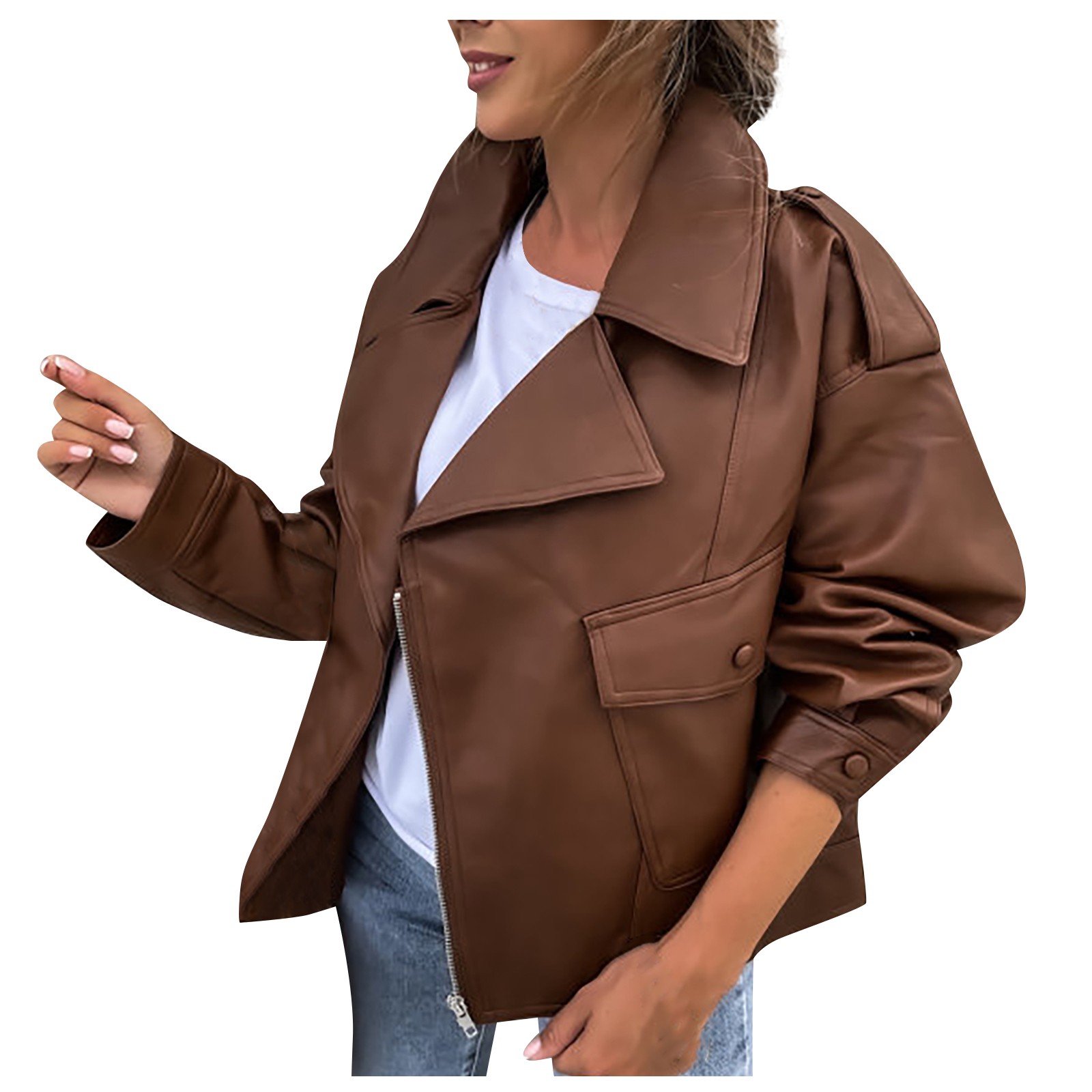 cardigan leather jacket