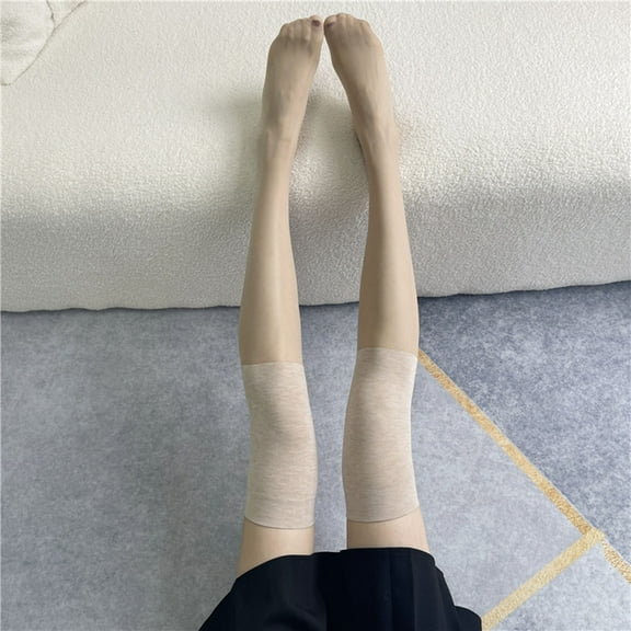 MSJUHEG Fishnet Tights,Shiny Tights,Plus Size Tights,Sparkly Tights,Stockings,Thigh High Stockings Silicone Stay Up Silky Semi Pantyhose for Nylon A One Size