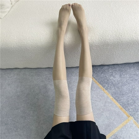 

Thigh High Stockings Silicone Stay Up Silky Semi Sheer Pantyhose For Women Nylon