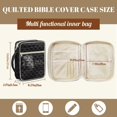 thumbnail image 7 of Xoenoiee Black Lion Corss Pattern Bible Covers for Women Men God is Within Her Lightweight Quilted Bible Case Bag Tote Bag with Handle and Zipper Clouse Bible Carrying Accessories, 7 of 7