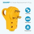 thumbnail image 3 of Kohree RV Plug 30 Amp Male, 125/250V Receptacle Plug,NEMA TT-30R for RV Camper Trailer, 3 of 9